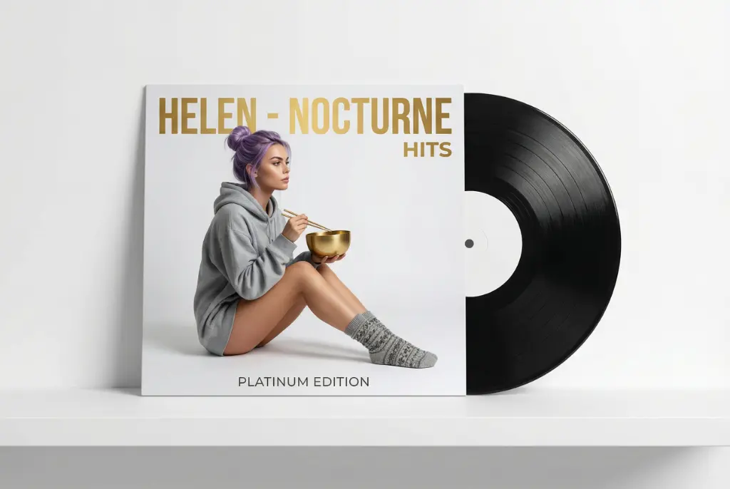 Template Capa de Vinil - Foto profissional com IA